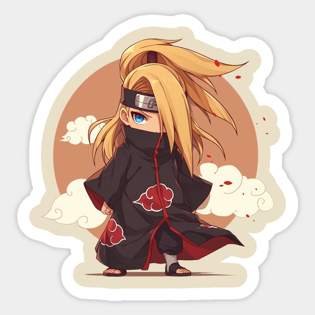 deidara Sticker by Stephanie Francoeur Art